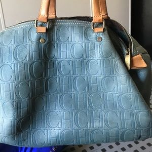 Carolina Herrera blue handbag